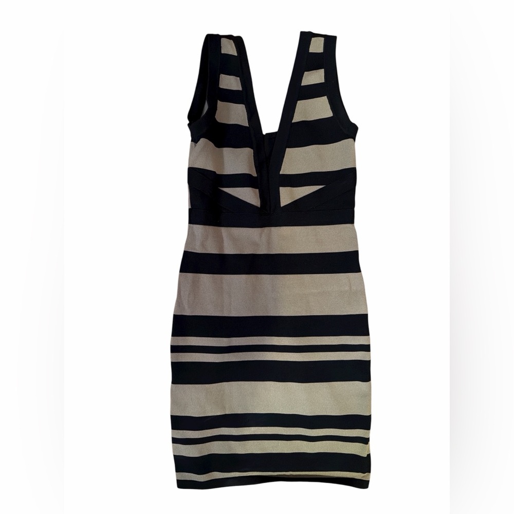 WOW Couture Black and Tan Bodycon Dress